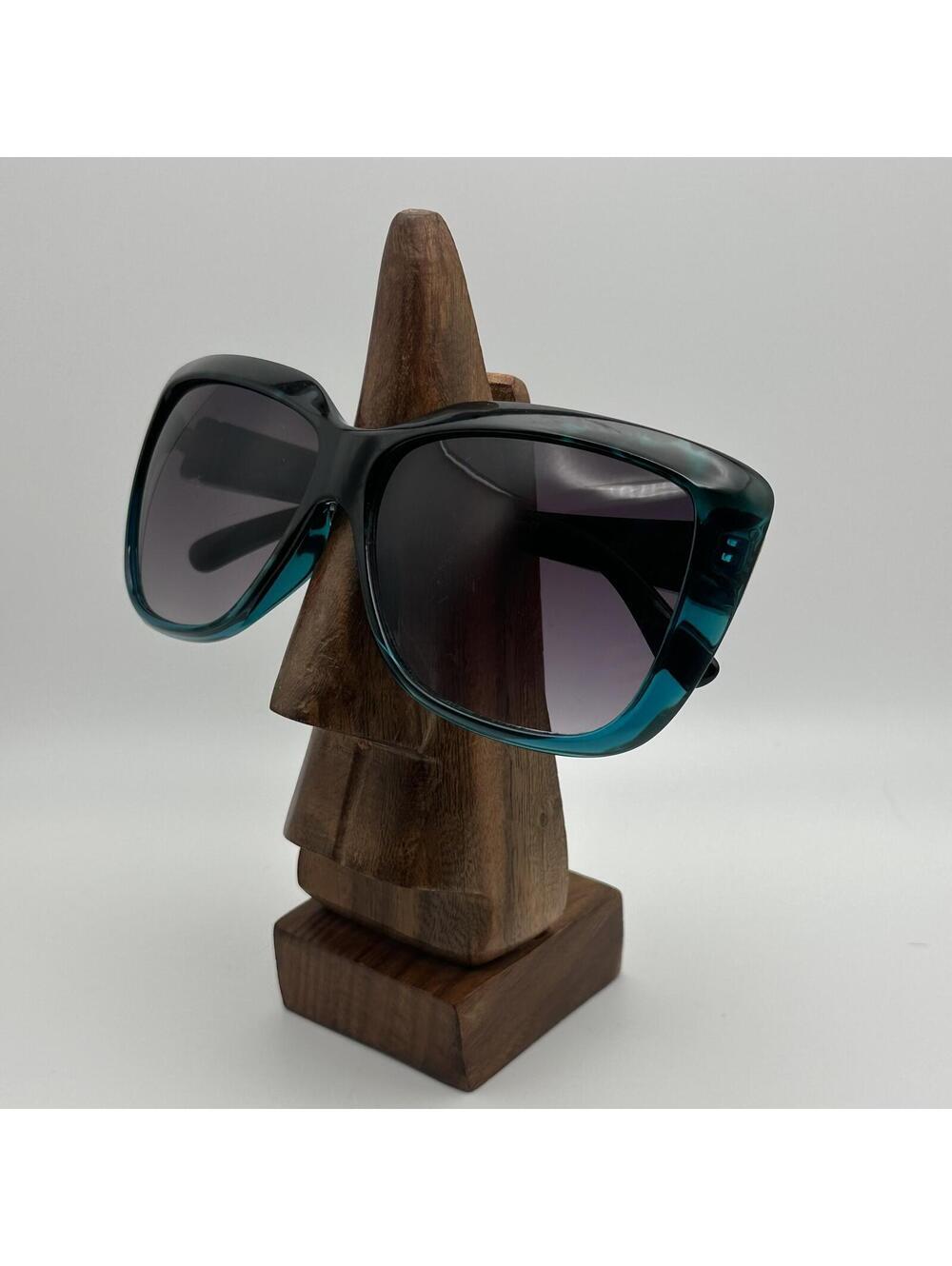 ELLE Women's Oversized Square Teal & Black Tortoise Sunglasses - Picture 2 of 10